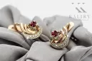 Earrings Ruby Original Vintage 14K Rose White Gold Vintage craft vec093rw